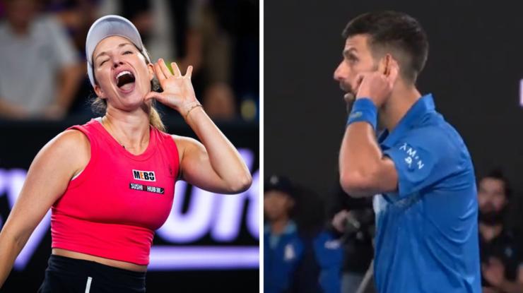 Novak Djokovic a ‘big fan’ of Danielle Collins’ antics at the Australian Open
