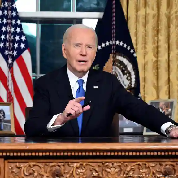 Joe Biden warns against rising ‘oligarchy’ in final speech –