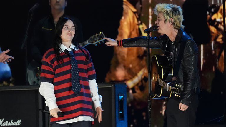 Billie Eilish and Green Day kicked off the FireAid benefit concert in Los Angeles on Thursday night – a two-venue, five-hour extravaganza raising money for wildfire relief efforts.