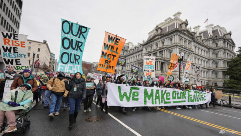 Thousands gather in Washington to protest Trump inauguration – CNA”