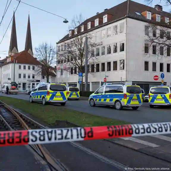 Outside Bielefeld Court in Germany