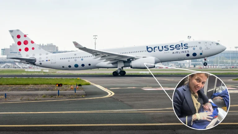 A flight attendant on Brussels Airlines helps with birth of a baby in midair on an A330Using social media, Brussels Airlines publicly welcomed their newest traveler.