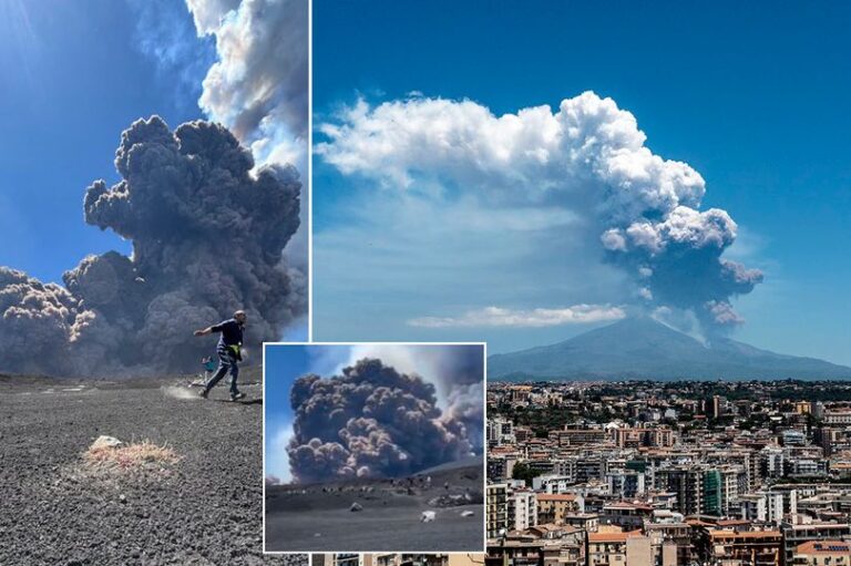 Mount Etna eruption : Italy volcano blast sends tourists running for lives.