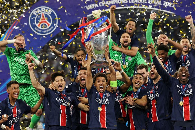 PSG thrashed Inter Milan 5-0 to win the Champions League for the first time; Luis Enrique’s side also completed a historic treble with victory in Munich