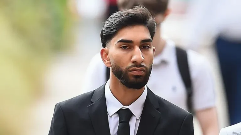 A student has been found guilty of attacking two female police officers during a large violent disturbance at Manchester Airport.
