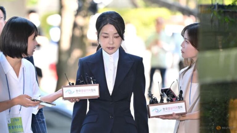 SEOUL: Kim Keon Hee, the wife of South Korea’s ousted former President Yoon Suk Yeol, has been indicted for bribery and other charges, a special prosecution team said on Friday (Aug 29),