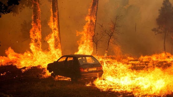 Portugal suffered its first death Friday from the fires raging there,