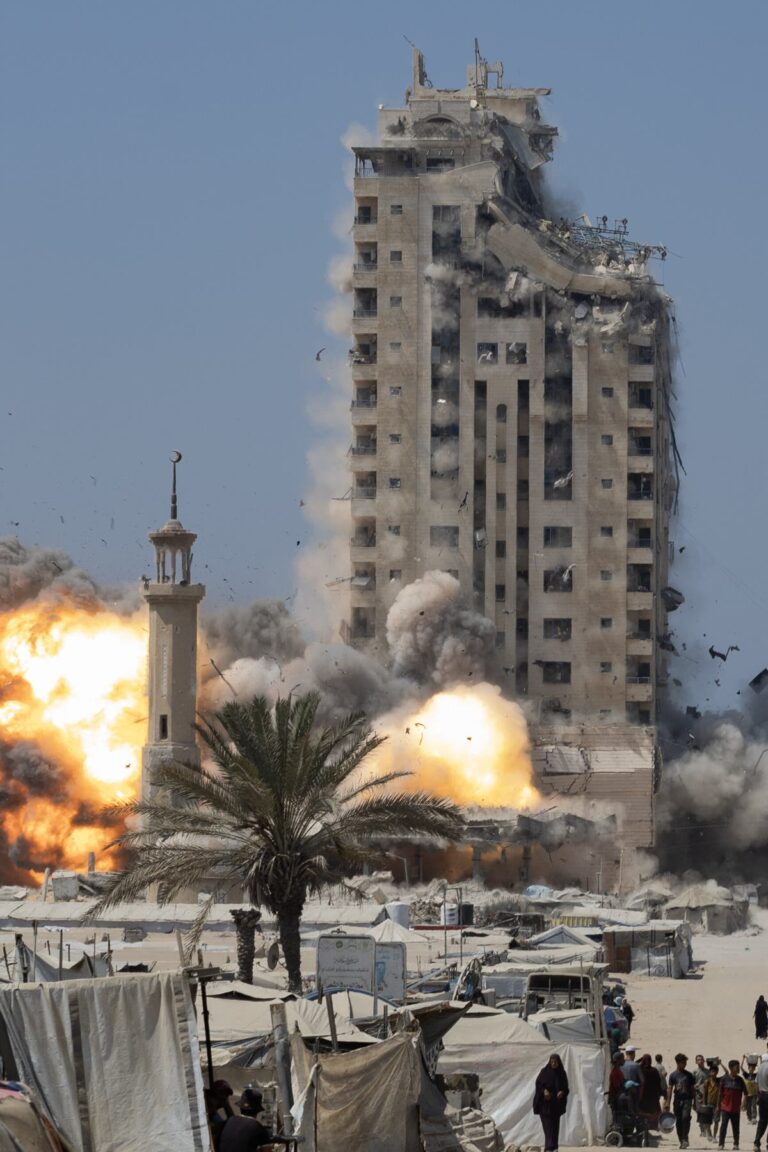 Israeli strikes and demolitions have destroyed dozens of buildings in areas of Gaza City, satellite images show.