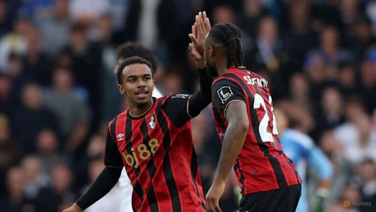 LEEDS :Eli Kroupi came off the bench to score his first goal for Bournemouth and rescue his side a Premier League point in a 2-2 draw at Leeds United on Saturday.