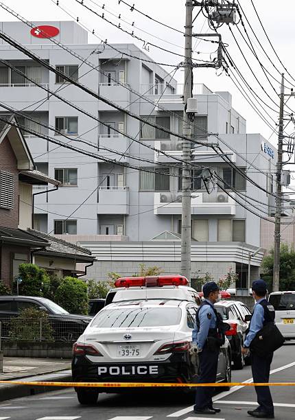 Tokyo police arrested a man carrying knives near the U.S. Embassy in the Japanese .
